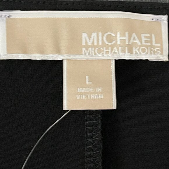 Michael Michael Kors Black Sleeveless Side Twist Dress, Size L NWT - Picture 3 of 6